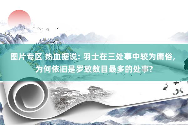图片专区 热血据说: 羽士在三处事中较为庸俗， 为何依旧是罗致数目最多的处事?